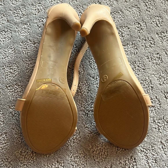 Lulus Loveliness Light Nude Ankle Strap Heels - Picture 4 of 4
